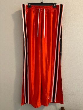 Nike basketball warm up Orange Snap Trim Pants